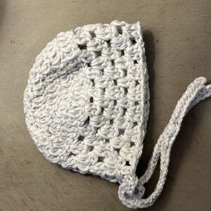 Organic Cotton Handmade Crochet Baby Bonnet